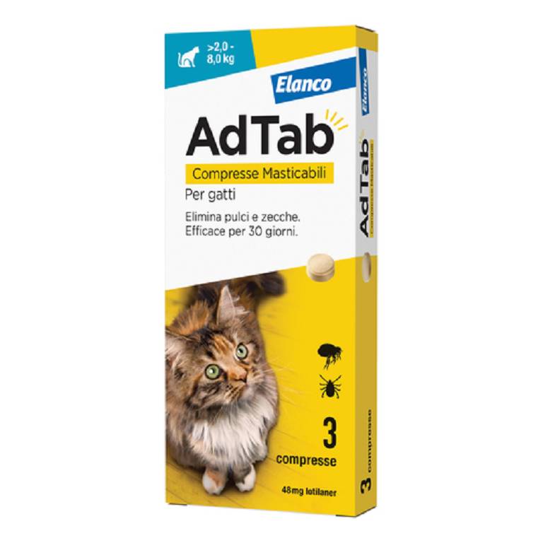 ADTAB*3CPR 48MG GATTI 2-8KG